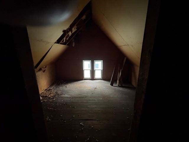 view of attic