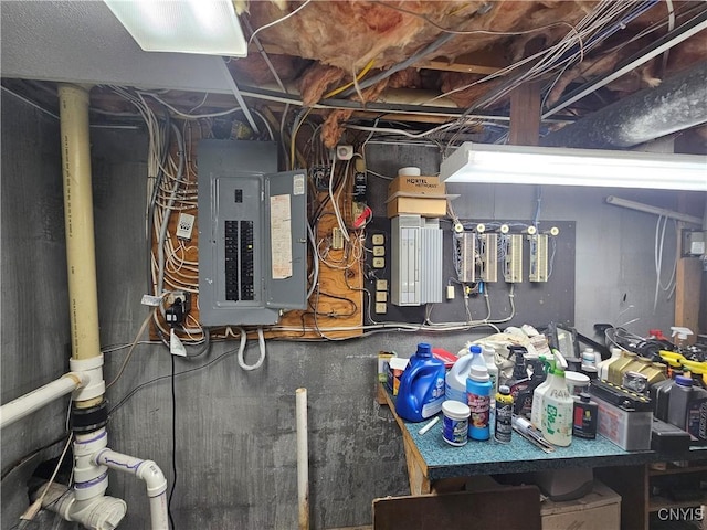 utility room featuring electric panel