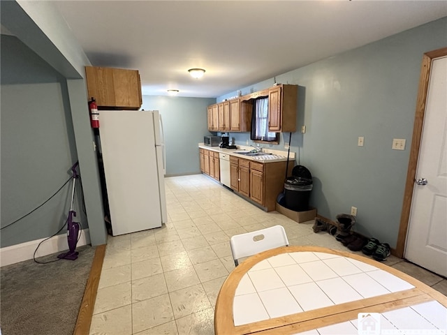 kitchen with white appliances