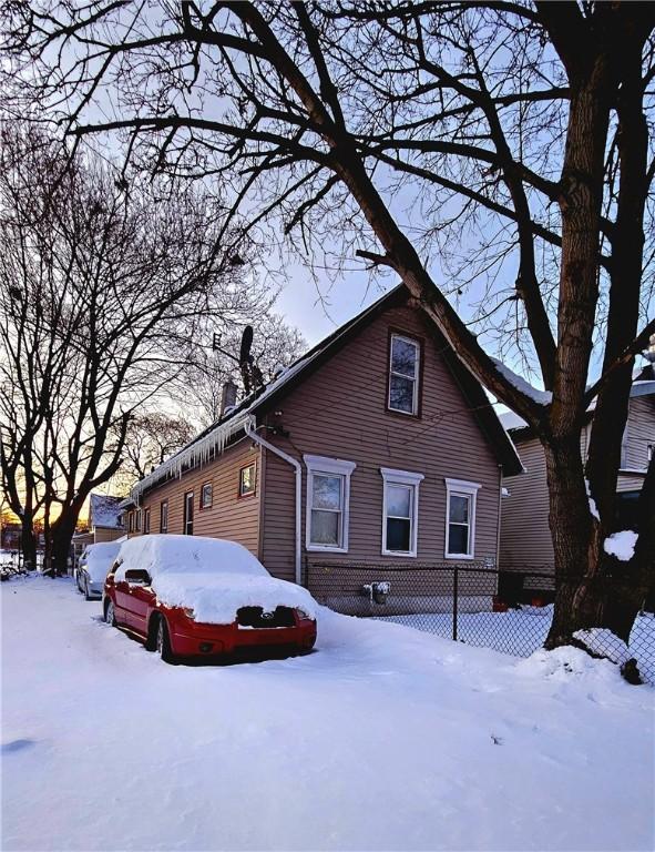 view of snowy exterior