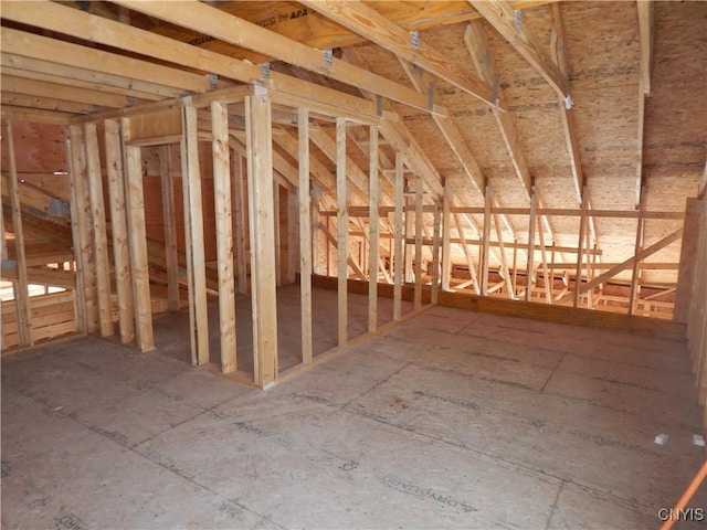 view of attic