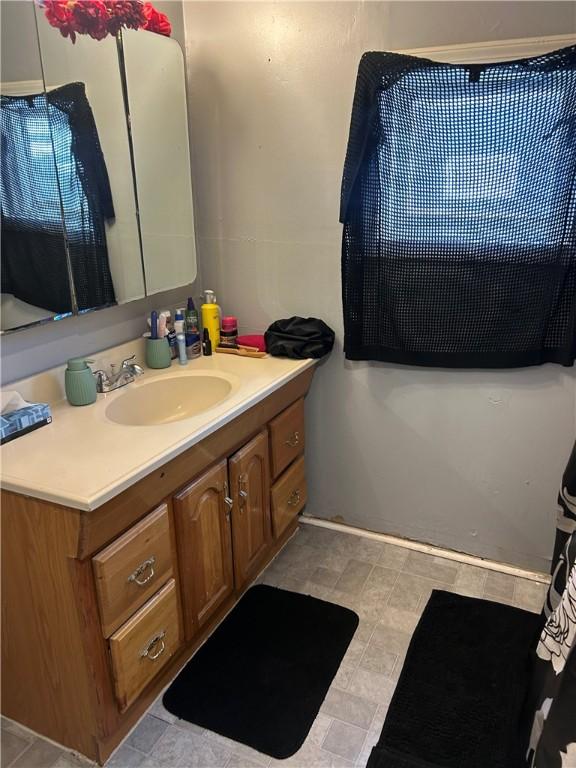 bathroom with vanity