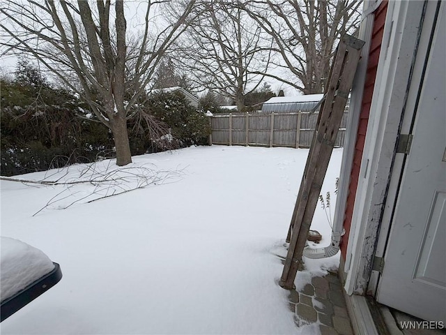 view of snowy yard