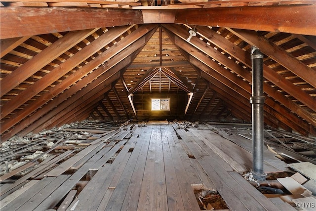 view of attic