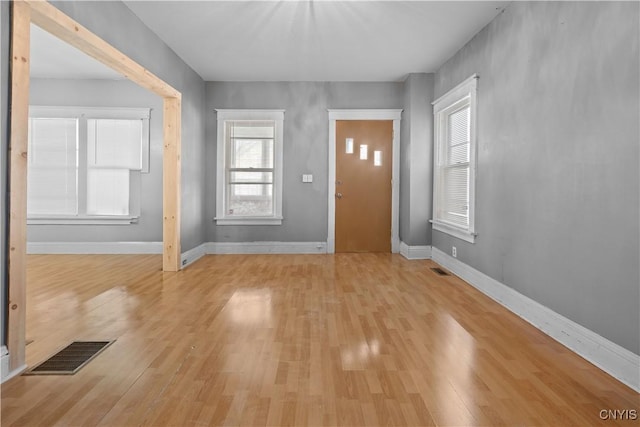 foyer featuring light hardwood / wood-style flooring