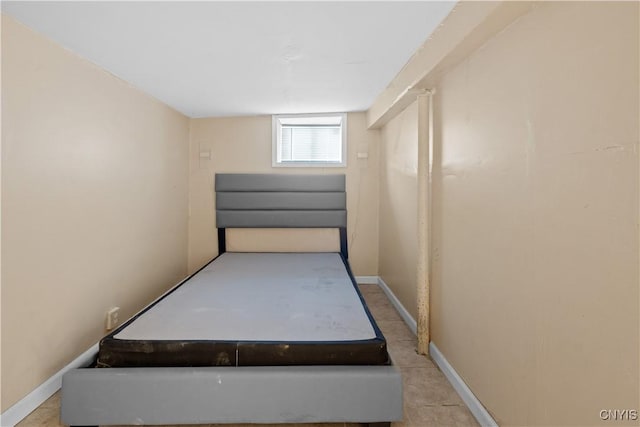 unfurnished bedroom featuring light tile patterned floors