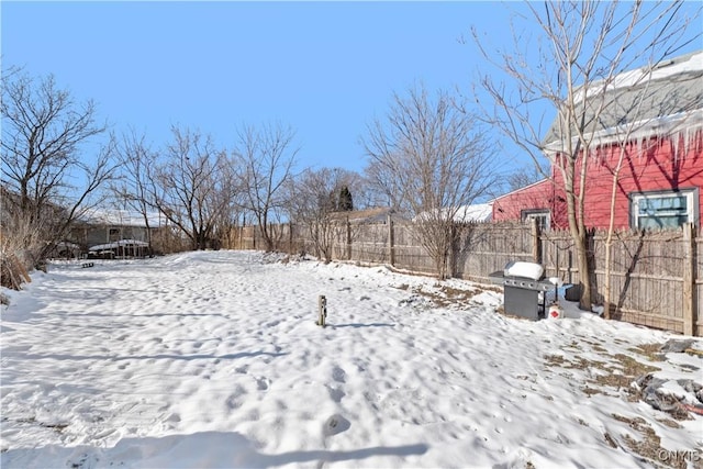 view of snowy yard