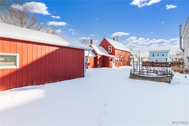 view of snowy yard