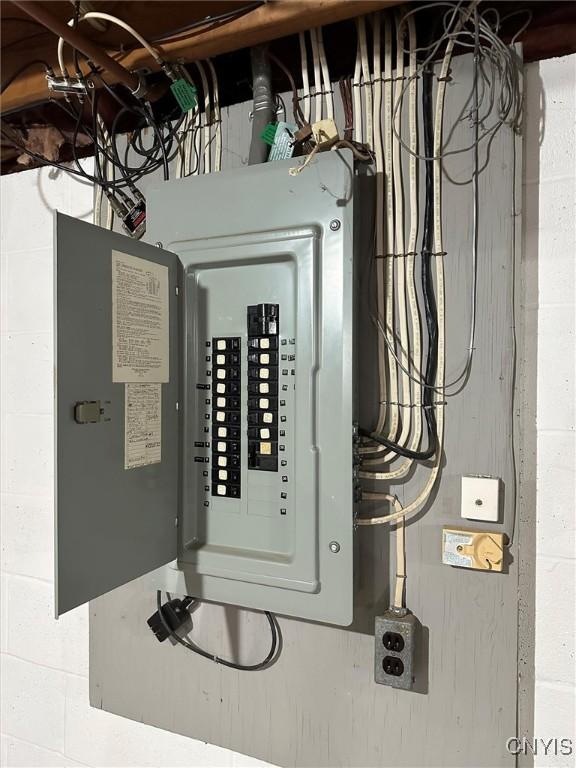 utility room with electric panel