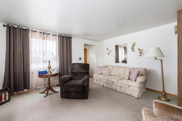 view of carpeted living room