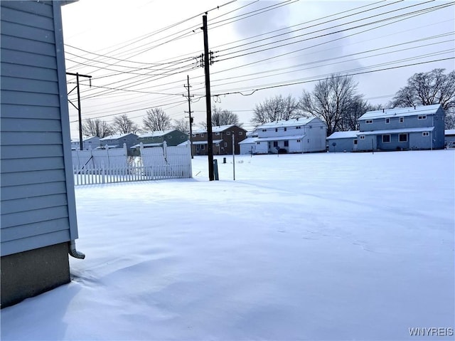 view of snowy yard