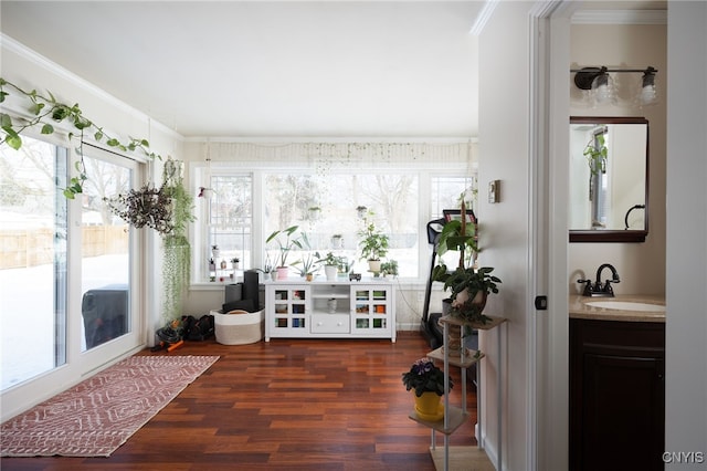 interior space featuring sink