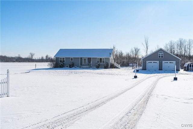 view of front of house featuring a garage