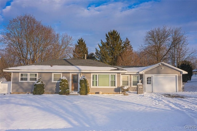 ranch-style house with a garage