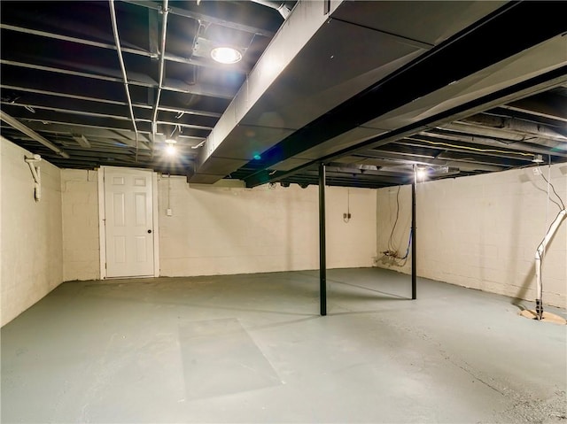 view of basement