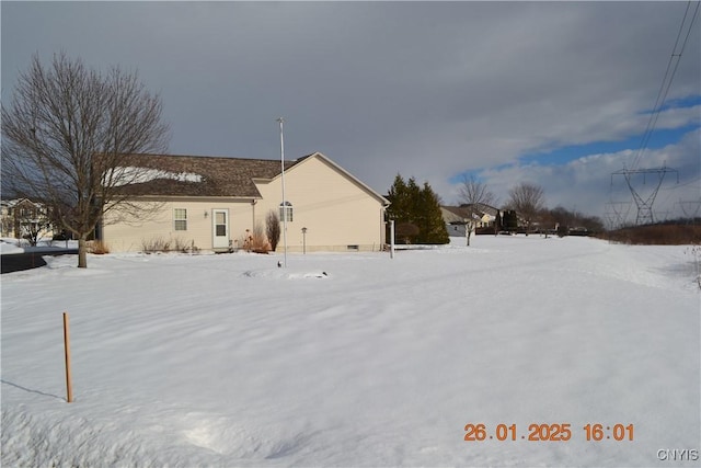 view of snowy yard