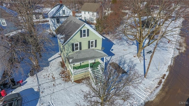 exterior space featuring covered porch