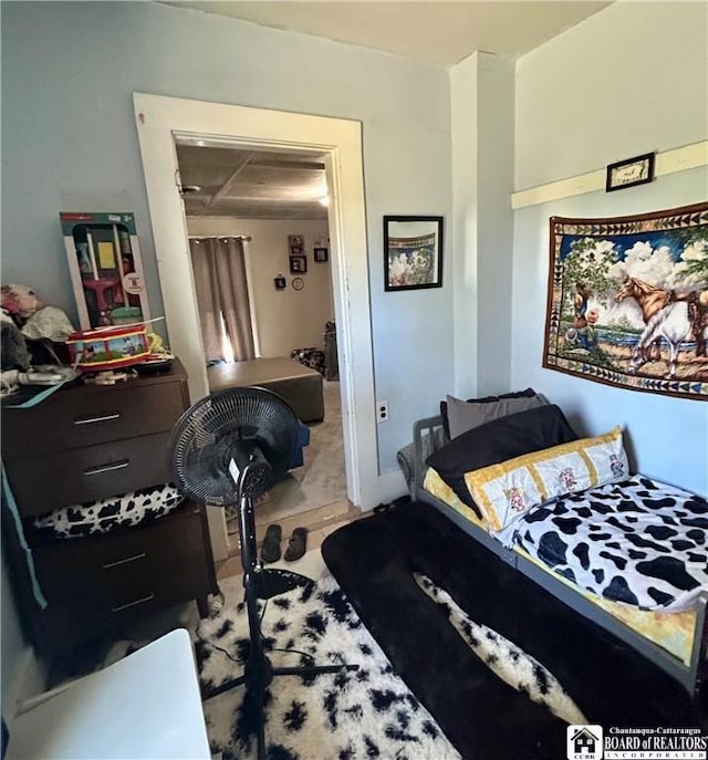 bedroom with carpet floors