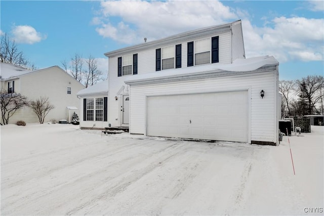 view of front facade featuring a garage