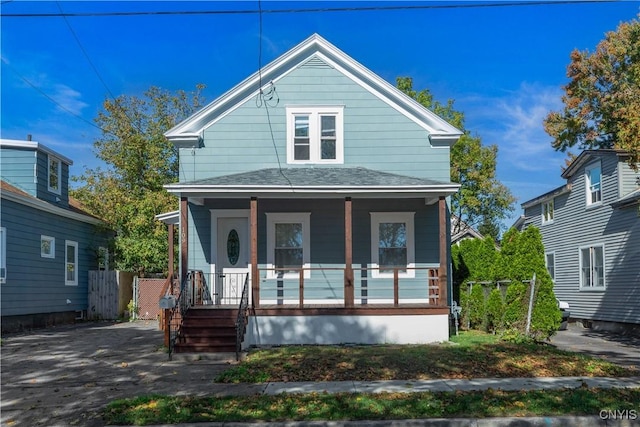 bungalow-style house featuring a porch