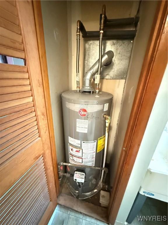 utilities featuring gas water heater