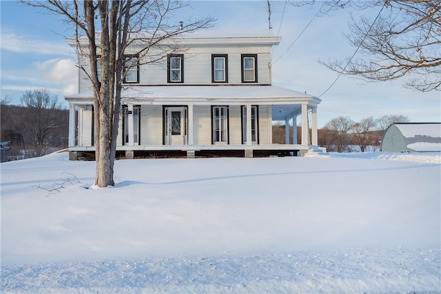 farmhouse-style home featuring a porch