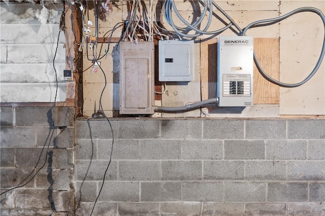 utility room with electric panel