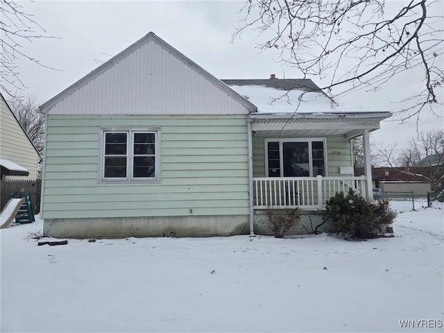 exterior space featuring a porch