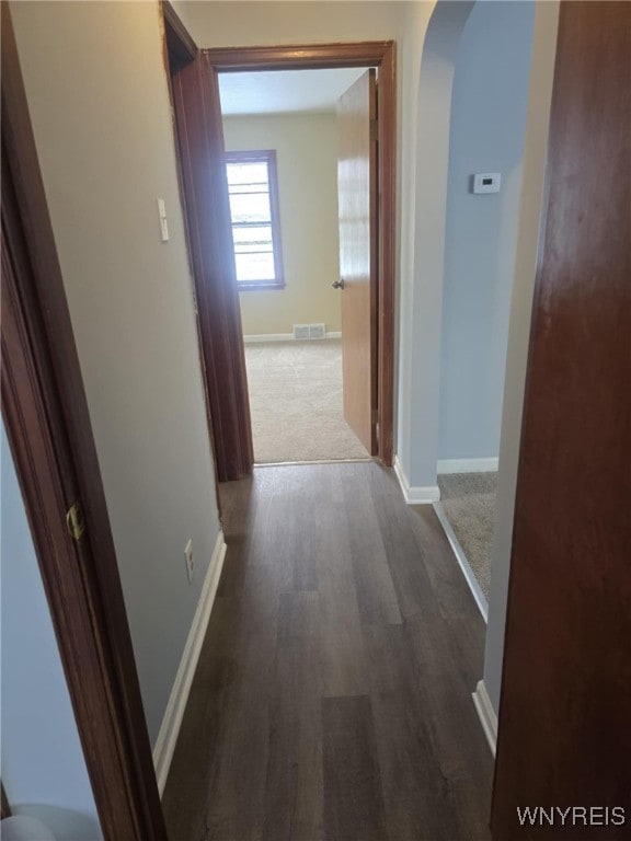 hall featuring light hardwood / wood-style floors