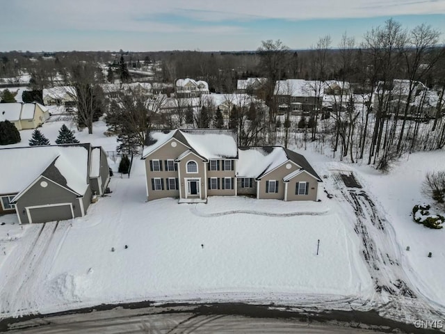 view of snowy aerial view