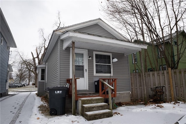 view of bungalow-style house