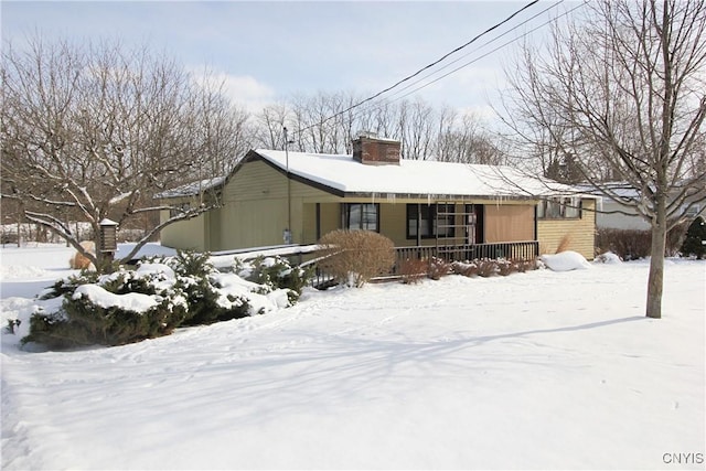 view of front of property with covered porch