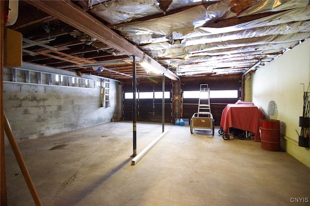 view of basement