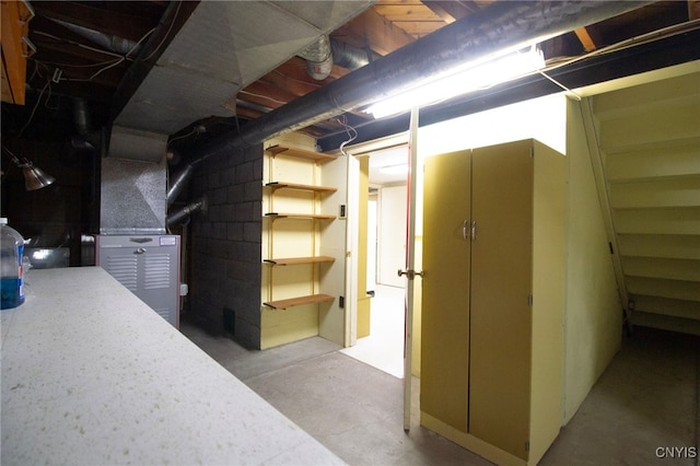 view of basement