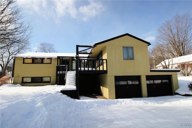 view of front of house with a deck