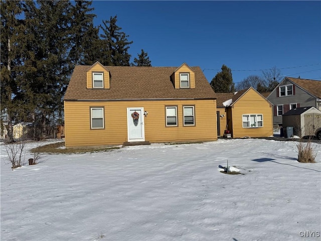 view of new england style home