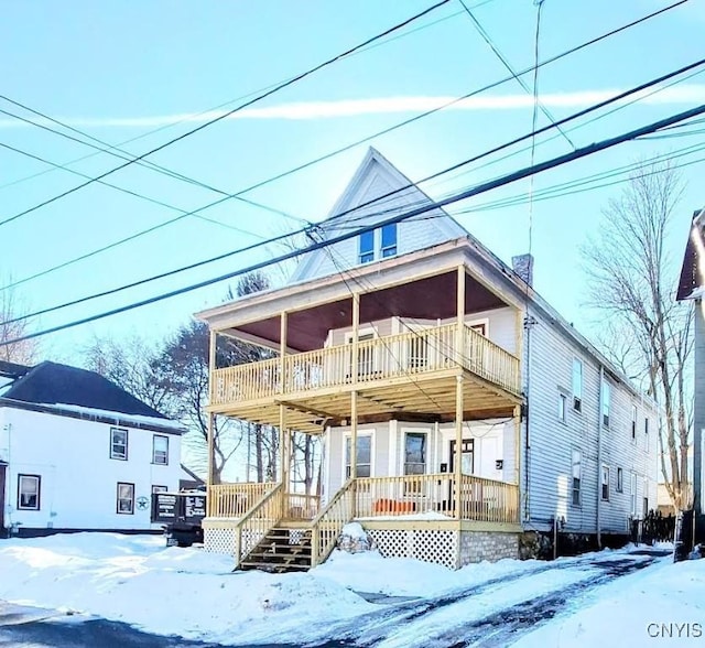 view of front of home with a porch