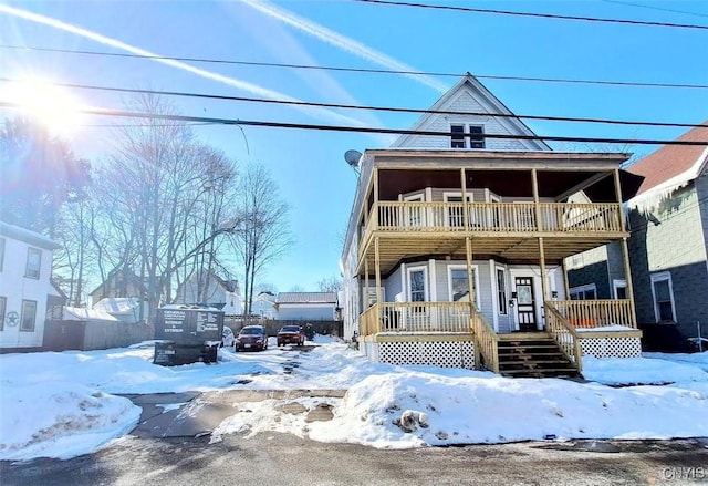 view of front of home with a porch