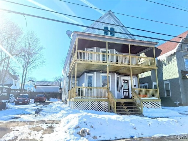 view of front of house featuring covered porch