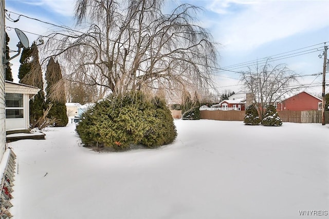 view of snowy yard