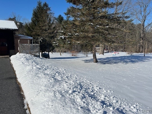 view of snowy yard