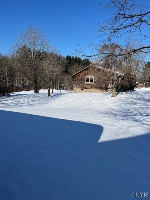 view of snowy yard