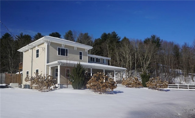 view of front of home with a porch