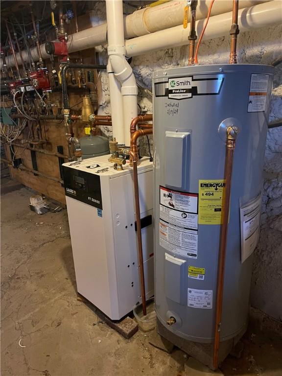 3843 Charlotte Creek Rd, Davenport, NY 13750 - utilities featuring water heater and a heating unit