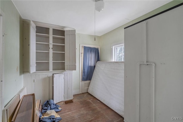 interior space featuring dark wood-type flooring