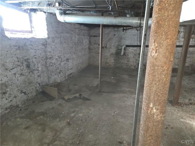 view of basement