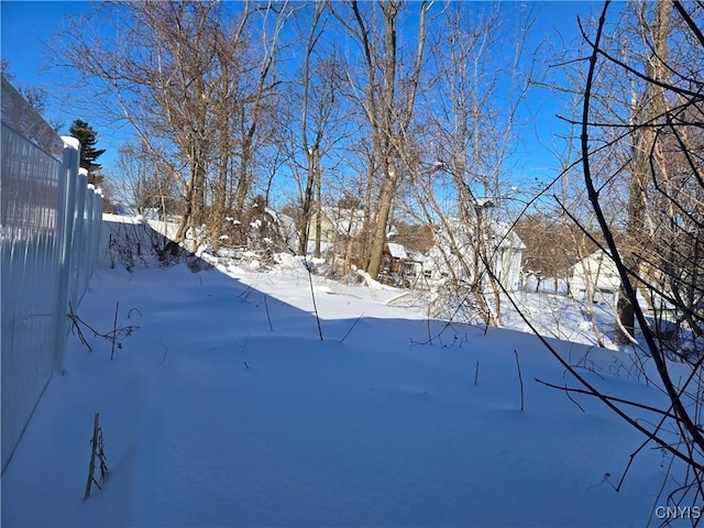 view of snowy yard