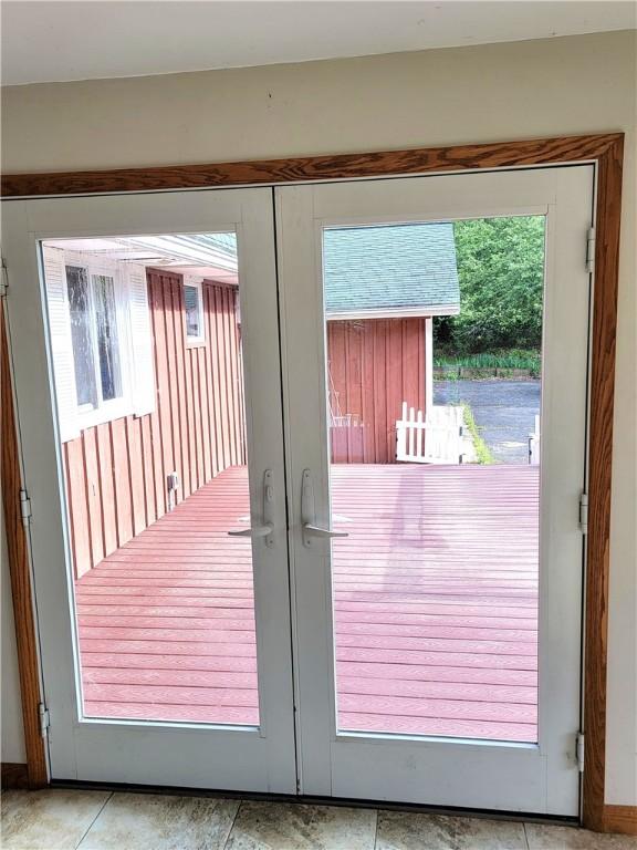 3530 Coats Rd, Hector, NY 14818 - doorway to outside with french doors