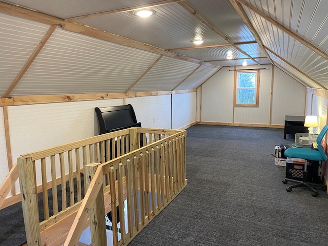 bonus room featuring vaulted ceiling