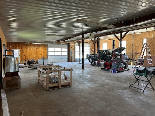 345 Ridge Rd, Veteran, NY 14845 - garage with wooden walls